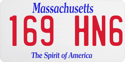 MA license plate 169HN6
