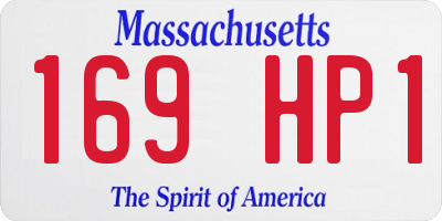 MA license plate 169HP1