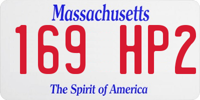 MA license plate 169HP2
