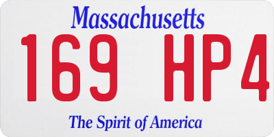 MA license plate 169HP4