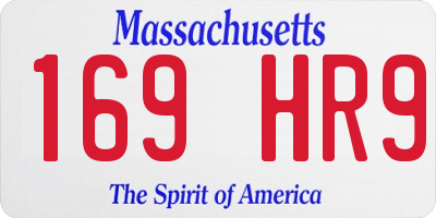 MA license plate 169HR9