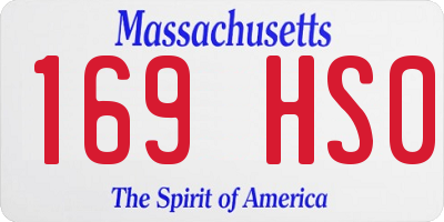MA license plate 169HS0