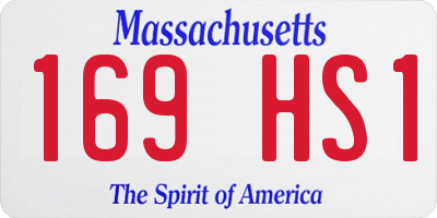 MA license plate 169HS1