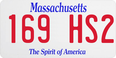 MA license plate 169HS2