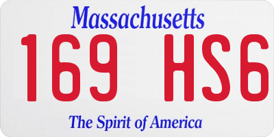MA license plate 169HS6