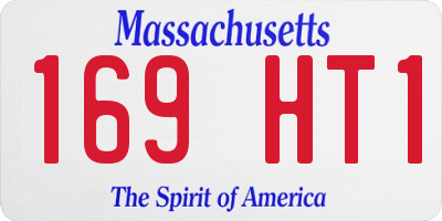 MA license plate 169HT1