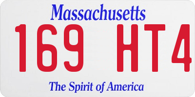 MA license plate 169HT4