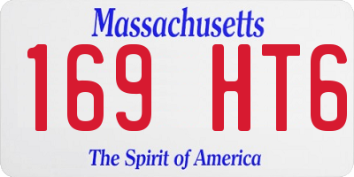 MA license plate 169HT6
