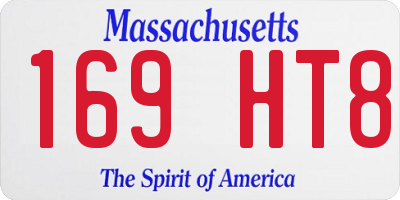 MA license plate 169HT8