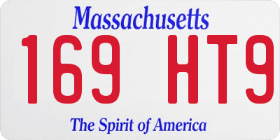 MA license plate 169HT9