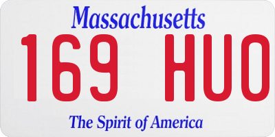 MA license plate 169HU0