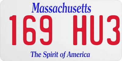 MA license plate 169HU3