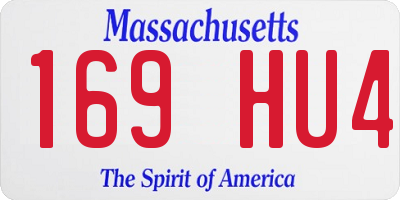MA license plate 169HU4