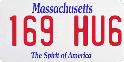 MA license plate 169HU6