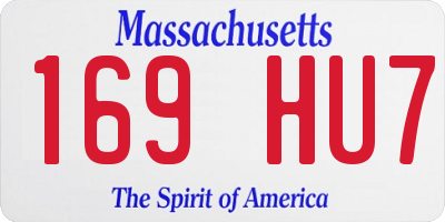 MA license plate 169HU7