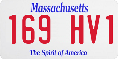 MA license plate 169HV1