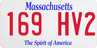MA license plate 169HV2