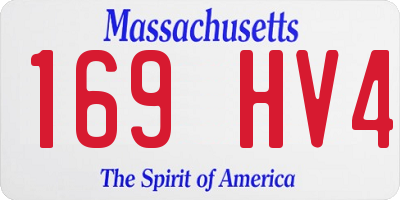 MA license plate 169HV4
