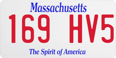 MA license plate 169HV5