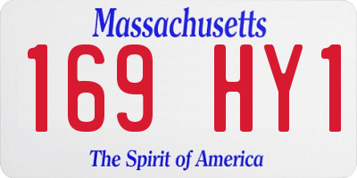 MA license plate 169HY1