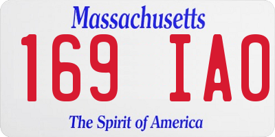 MA license plate 169IA0