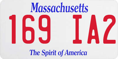 MA license plate 169IA2