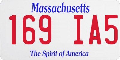 MA license plate 169IA5