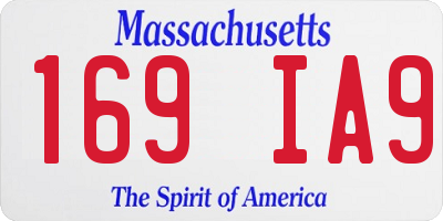 MA license plate 169IA9