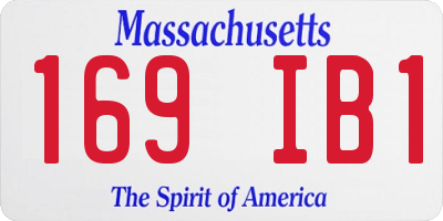 MA license plate 169IB1