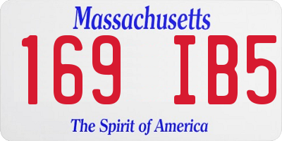 MA license plate 169IB5