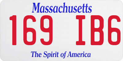 MA license plate 169IB6