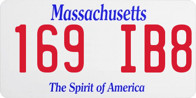 MA license plate 169IB8