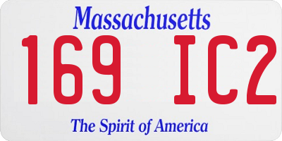 MA license plate 169IC2