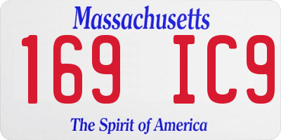 MA license plate 169IC9