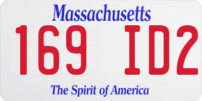 MA license plate 169ID2