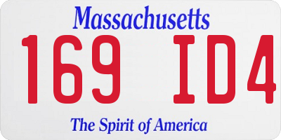MA license plate 169ID4
