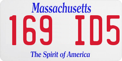 MA license plate 169ID5