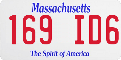 MA license plate 169ID6