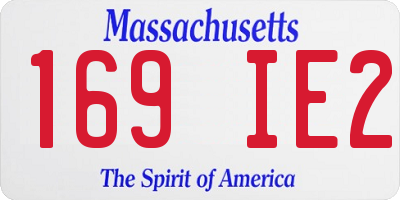 MA license plate 169IE2