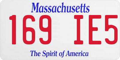 MA license plate 169IE5