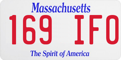 MA license plate 169IF0