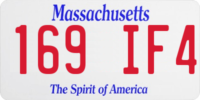 MA license plate 169IF4