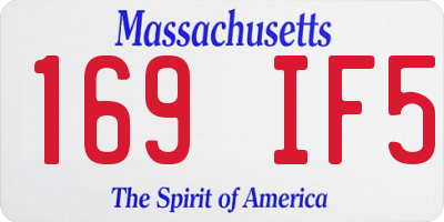 MA license plate 169IF5