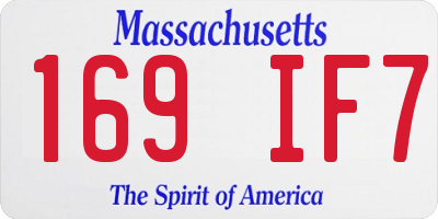 MA license plate 169IF7