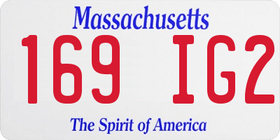 MA license plate 169IG2
