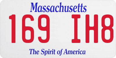 MA license plate 169IH8