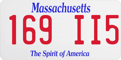 MA license plate 169II5