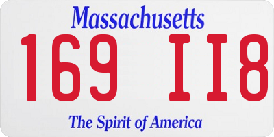 MA license plate 169II8