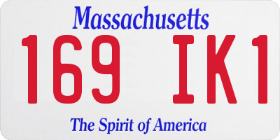 MA license plate 169IK1