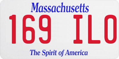 MA license plate 169IL0